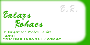 balazs rohacs business card