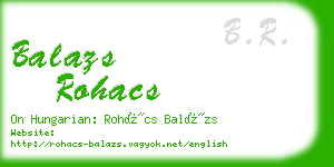 balazs rohacs business card